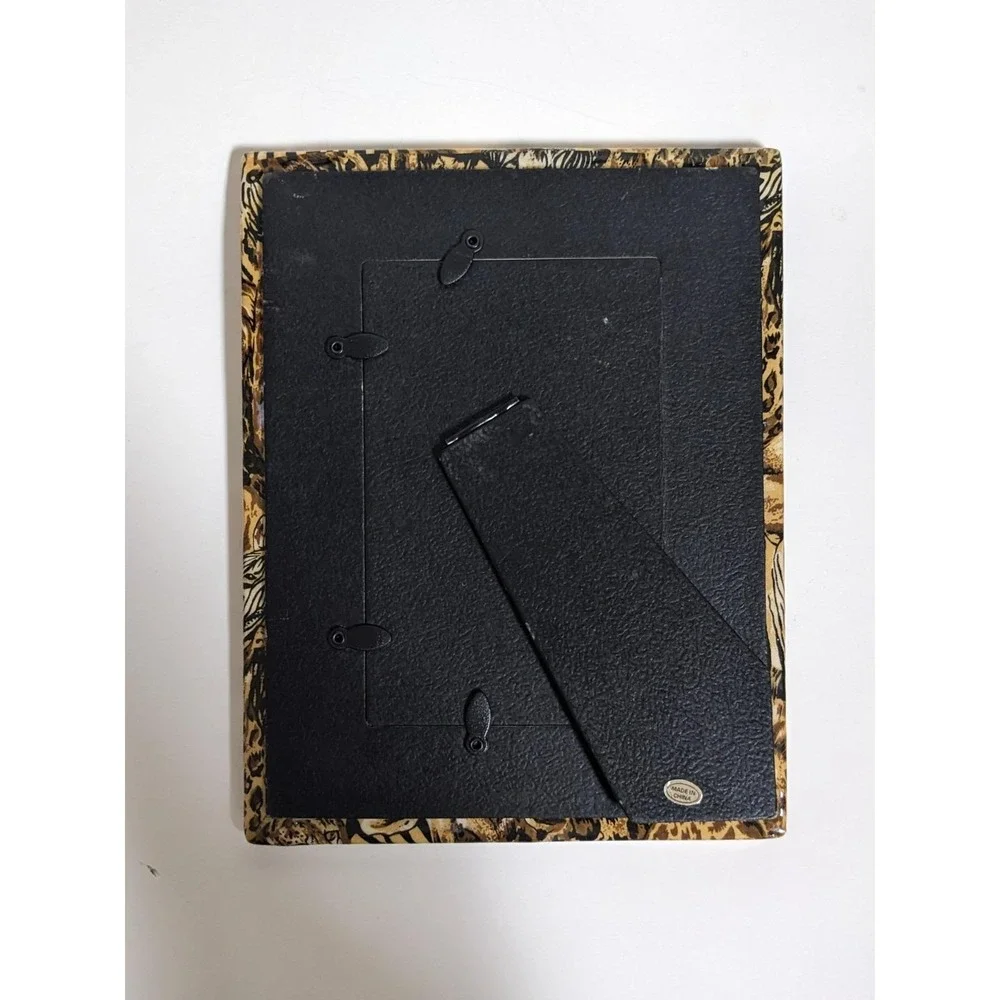 Vintage‎ 1990's Safari Animal Picture Frame Lion Zebra Leopard Print 9.5x7.5